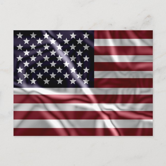 Custom Red White Strips Starry Blue American Flag Postkarte (Vorderseite)