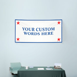 Custom Red White und Blue Banner