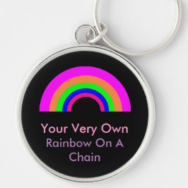 CUSTOM-Regenbogen auf einer Kette Schlüsselanhänger