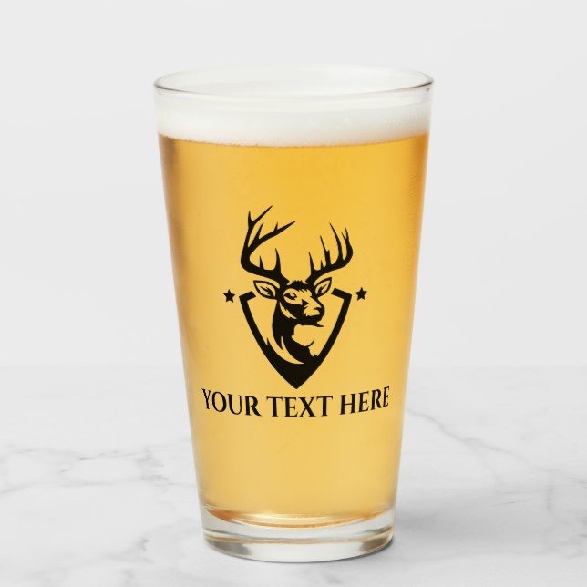 Custom Rehjagd Bier Glass Tumblr Glas (Vorne (Gefüllt))
