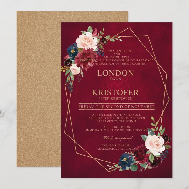 Custom Request Ms. London Dawn Einladung (Vorne/Hinten)