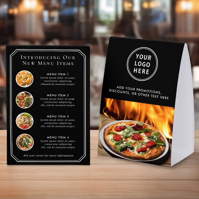Custom Restaurant Promo Black Tischaufsteller (Von Creator hochgeladen)