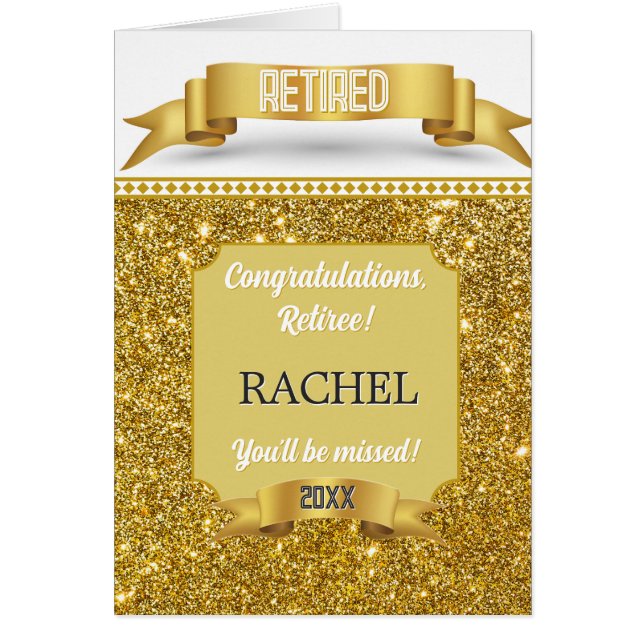 Custom Retiree's Congrats Card (Vorne)