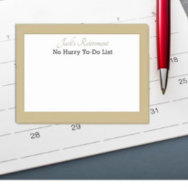 Custom Retiree's humorvollen Beitrag notiert Post-it Klebezettel