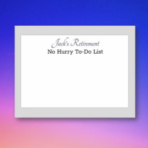 Custom Retiree's humorvollen Beitrag notiert Post-it Klebezettel