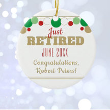 Custom retirement ornament
