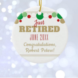 Custom retirement ornament