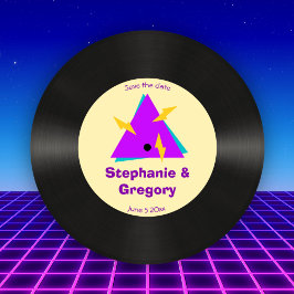 Custom Retro 80er Imitate Vinyl Record Save the Da Einladung