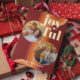 Custom Retro Abstract Waves Art Pattern Real Gold Folien Feiertagskarte