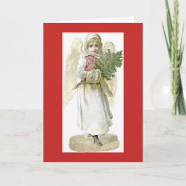CUSTOM RETRO ANGEL VERTICAL CHRISTMAS Card Karte