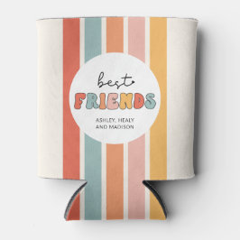 Custom Retro Best Friends Beste Freundinnen Niedli Dosenkühler