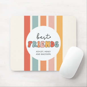 Custom Retro Best Friends Beste Freundinnen Niedli Mousepad