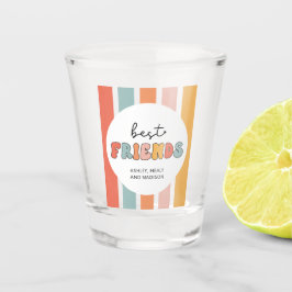Custom Retro Best Friends Beste Freundinnen Niedli Schnapsglas