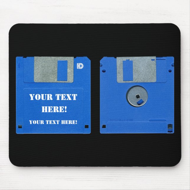 Custom Retro Computer Floppy Disk 3.5 Mousepad (Vorne)