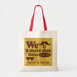 Custom Retro Mustache Rett-The-Date-Tasche Tragetasche