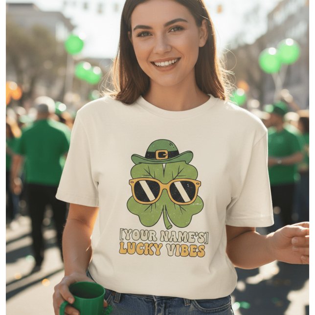 Custom Retro St Patrick's Day T-Shirt | Personaliz (Créateur téléchargé)