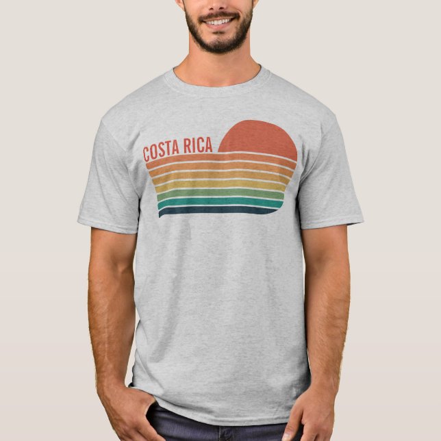 Custom Retro Sunset South America City Country T-Shirt (Vorderseite)