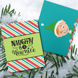 Custom Retro Weihnachten "Naughty is a New Nice" Karte