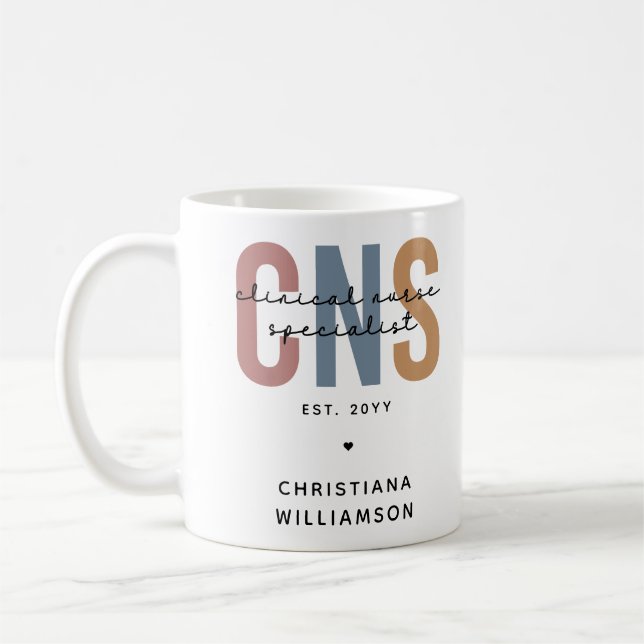 Custom Retro ZNS Klinischer Krankenpfleger Spezial Kaffeetasse (Links)