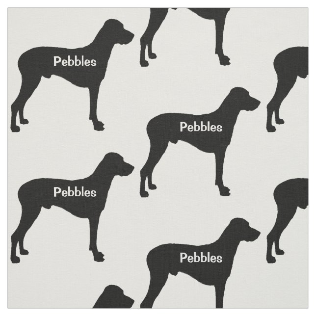 Custom Rhodesian Ridgeback Dog Silhouette Stoff (Muster)