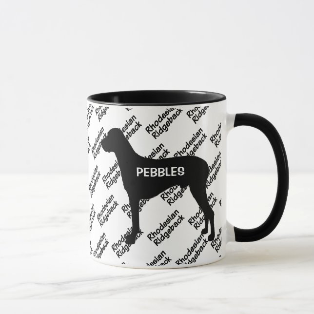 CUSTOM Rhodesian Ridgeback Silhouette Tasse (Rechts)