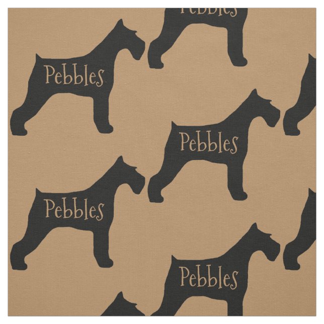 Custom Riant Schnauzer Dog Fabric Stoff (Muster)