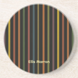 Custom Ribbon Stripe Sandstone Getränkeuntersetzer