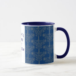 Custom Ringer Tasse, Dunkelblau, Gold-Effekt-Muste Tasse