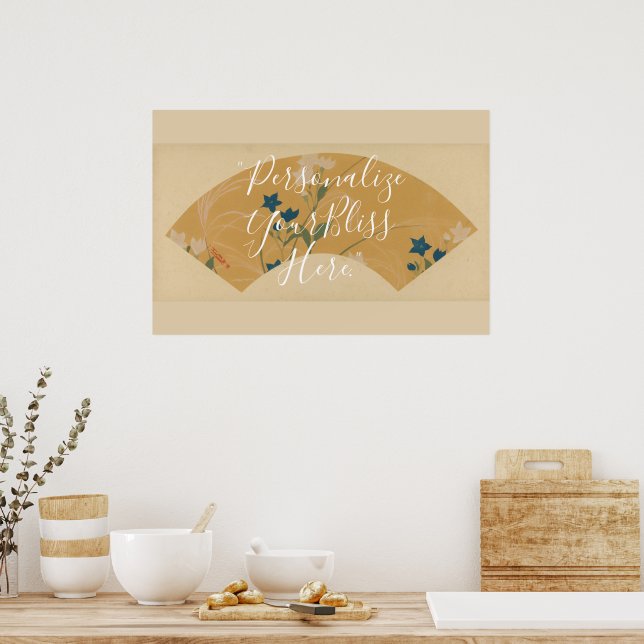 CUSTOM Rinpa School Autumn Fan Pattern Art  Poster (Küche)