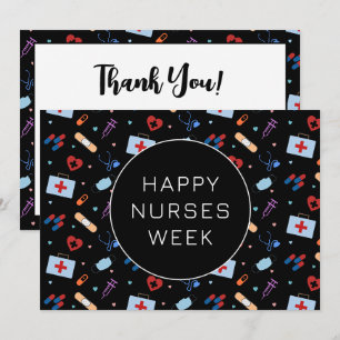 Custom RN Nurses Week Medizinisches Muster Dankeskarte