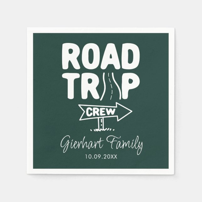 Custom Road Trip Crew Summer Party Paper Serviette (Vorderseite)