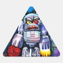 Custom Robo Monster Halloween Dreiecksaufkleber.