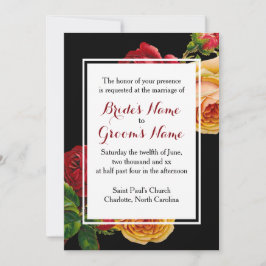 Custom Romantic Bohemisch Wedding Vintage Rose Einladung