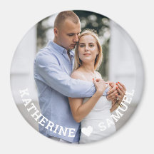 Custom Romantic Couple Photo  with Names & Love