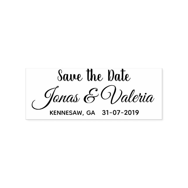 Custom Romantik Save the Date Gummistempel (Prägung)