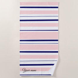 Custom Rosa und Blue Marine Strandtuch