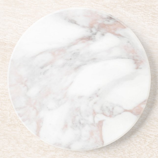 Custom Rose Gold Marble Elegant Template Getränkeuntersetzer (Vorne)