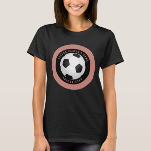 Custom Rose Gold Pink Girls Fußball Fußball Fußbal T-Shirt