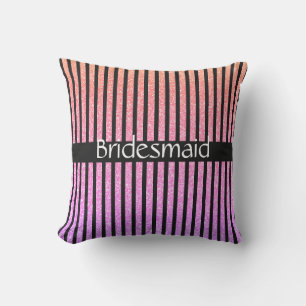 Custom Rose Gold Pink Glitzer Bridesmaid Hochzeite Kissen