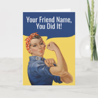 Custom Rosie The Riveter Gratulation