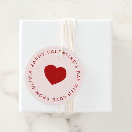 Custom rot rosa einfache VALENTINE'S DAY Geschenkm Geschenkanhänger