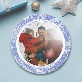 Custom Round Christmas Card mit Foto Feiertagskarte
