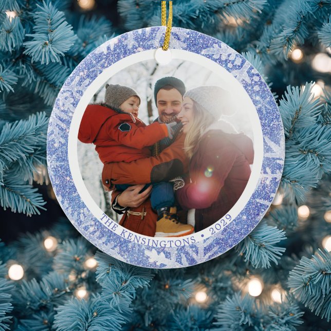 Custom Round Foto Weihnachtsschmuck (Custom Round Photo Christmas Ornament)
