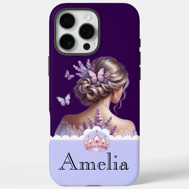 Custom Royal Lavender Butterfly Case for iPhone 11 (Rückseite)