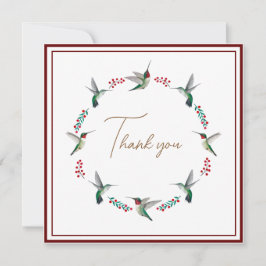 Custom Ruby-throated Hummingbirds Dankeschön Karte