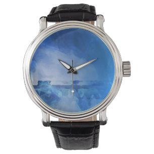 custom rück blue armbanduhr