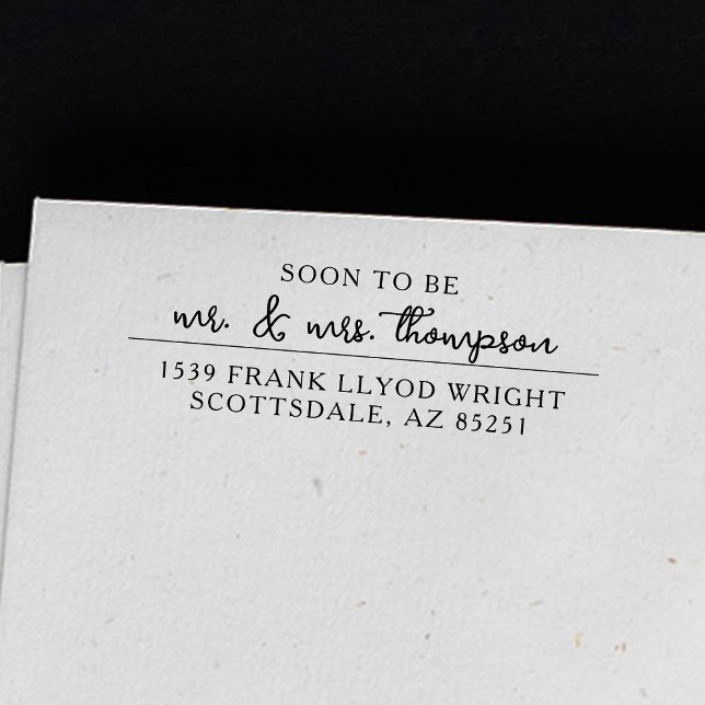 Custom Rücksendeadresse Briefmarke für Hochzeitsei Permastempel (Von Creator hochgeladen)