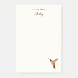 Custom Rufous Hummingbird Notes Post-it Klebezettel