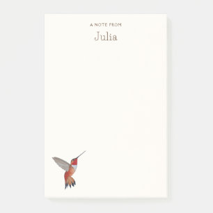 Custom Rufous Hummingbird Notes Post-it Klebezettel