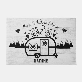 Custom Rustic Camping Camper Trailer Rv Lifestyle Fußmatte